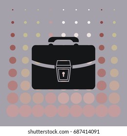 portfolio with the lock, vector icon