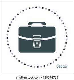 portfolio with the lock, vector icon