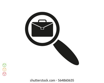 portfolio magnifier icon vector illustration eps10