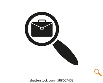 portfolio magnifier icon vector illustration eps10