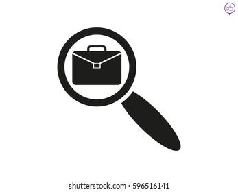 portfolio magnifier icon vector illustration eps10