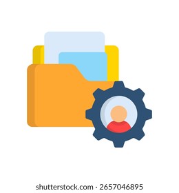 Portfolio-Management-Symbol, flache Vektorgrafik