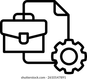 Portfolio Management Icon Line Vector Illustration