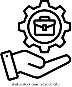 Portfolio Management Icon Line Vector Illustration