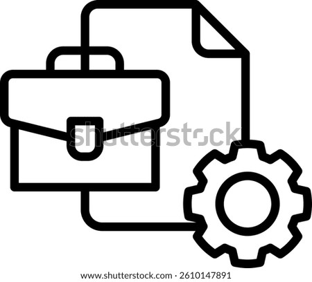 Portfolio Management Icon Line Vector Illustration