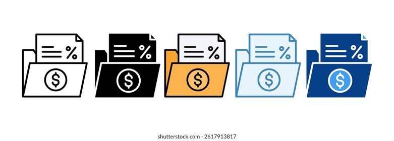 Portfolio Management Icon Set Multiple Style Collection