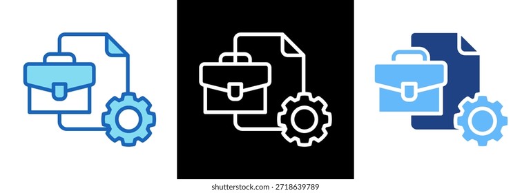 Icono de gestión de Carteras Ilustración vectorial triplestyle