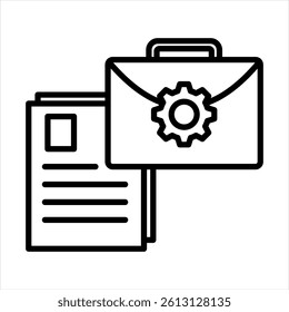 Portfolio Management Line Icon Vector Illustration