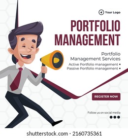 Portfolio Management Services Banner Design Template. 