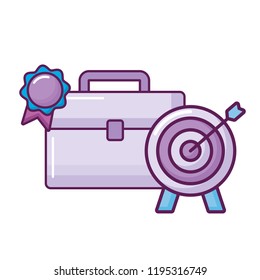 portfolio with medal and target