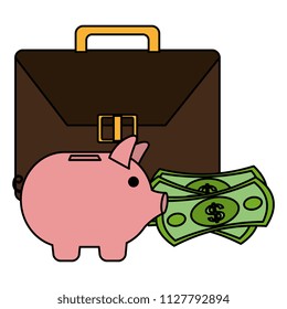 portfolio with money dollars