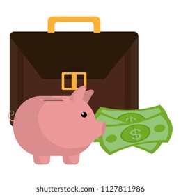 portfolio with money dollars