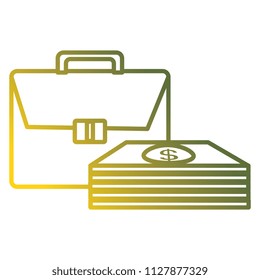 portfolio with money dollars