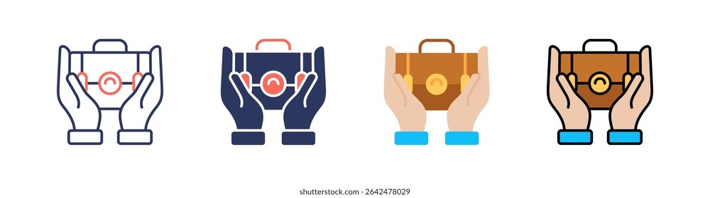 Cartera Multi Style Icon Set Vector