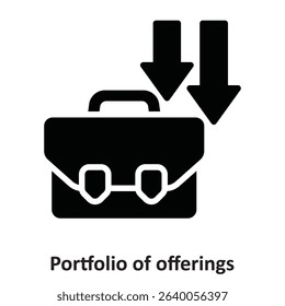 Portfolio of offerings Vector Icon which can easily modify or edit
