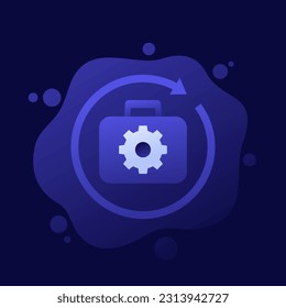 icono de optimización de portafolios y gestión de activos, diseño vectorial