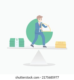 Portfolio Optimization and Risk equity Rebalance, Analyze and measurement compare investment performance,Money management, financial plan or wealth,Vector illustration