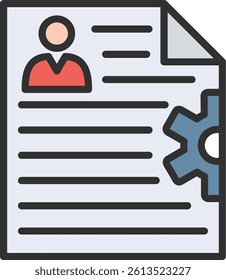 Portfolio Outline Filled Style Icon