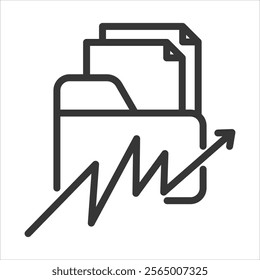 Portfolio Outline Icon Vector Illustration