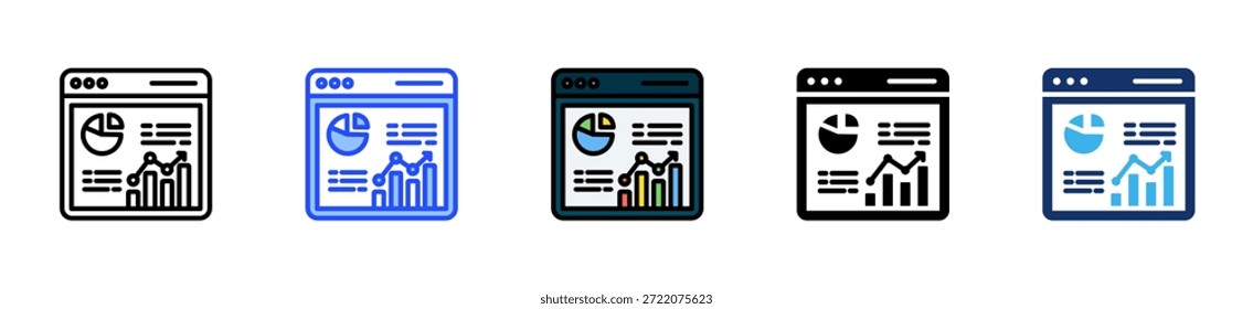 Portfolio Overview Icon Collection With Multiple Styles
