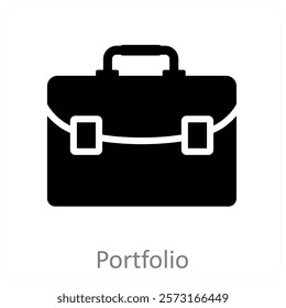 Portfolio and projets icon concept