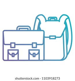 portfolio and school bag