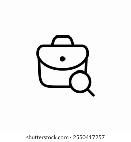 Vector de signo de icono de búsqueda de Cartera