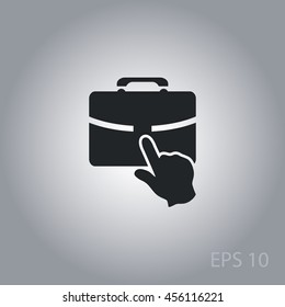 Portfolio sign, vector icon