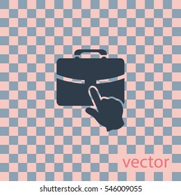 Portfolio sign, vector icon