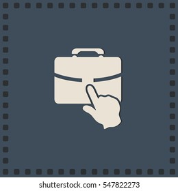 Portfolio sign, vector icon