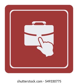Portfolio sign, vector icon