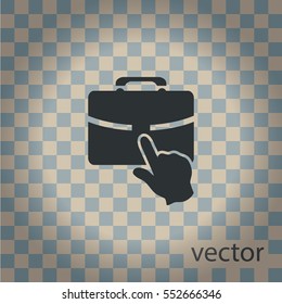 Portfolio sign, vector icon