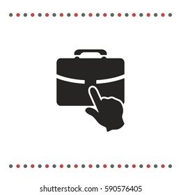 Portfolio sign, vector icon