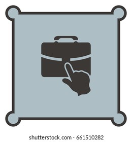 Portfolio sign, vector icon