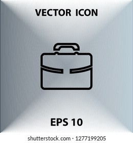 Portfolio sign, vector outline icon