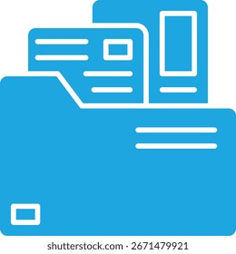 Portfolio einzelne Vektorsymbol-Illustration