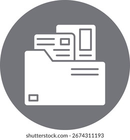 Ilustración de icono de Vector único de Cartera