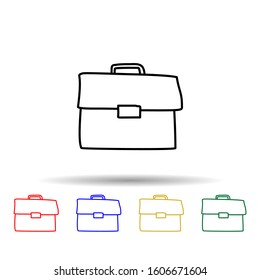 portfolio sketch multi color style icon. Simple thin line, outline vector of education icons for ui and ux, website or mobile application