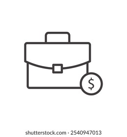 Portfolio stroke icon in black
