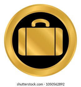 Portfolio symbol button on white background. Vector illustration.