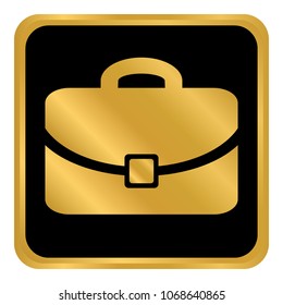 Portfolio symbol button on white background. Vector illustration.