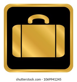 Portfolio symbol button on white background. Vector illustration.