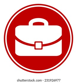 Portfolio symbol button on white background. Vector illustration.