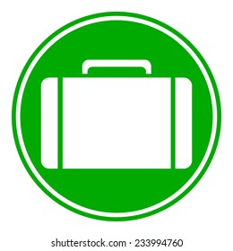 Portfolio symbol button on white background. Vector illustration.