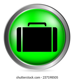 Portfolio symbol button on white background. Vector illustration.