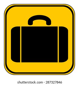 Portfolio symbol button on white background. Vector illustration.