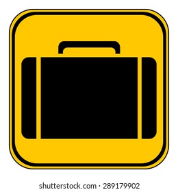 Portfolio symbol button on white background. Vector illustration.