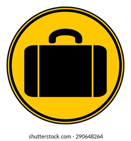 Portfolio symbol button on white background. Vector illustration.