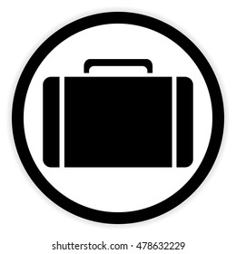 Portfolio symbol button on white background. Vector illustration.