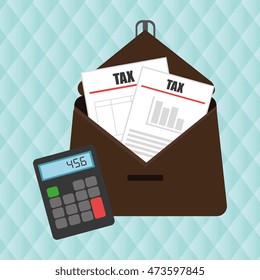 portfolio tax calculator pay vector illustration eps 10